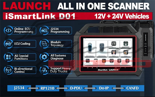 دستگاه دیاگ Launch iSmartLink D01 از چه عملکرد هایی پشتیبانی میکند