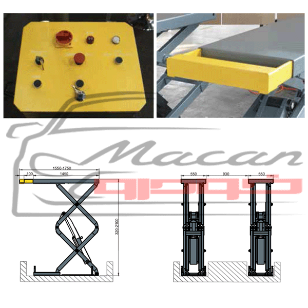 جک قیچی توکار 3 تن Ceegos MS301 